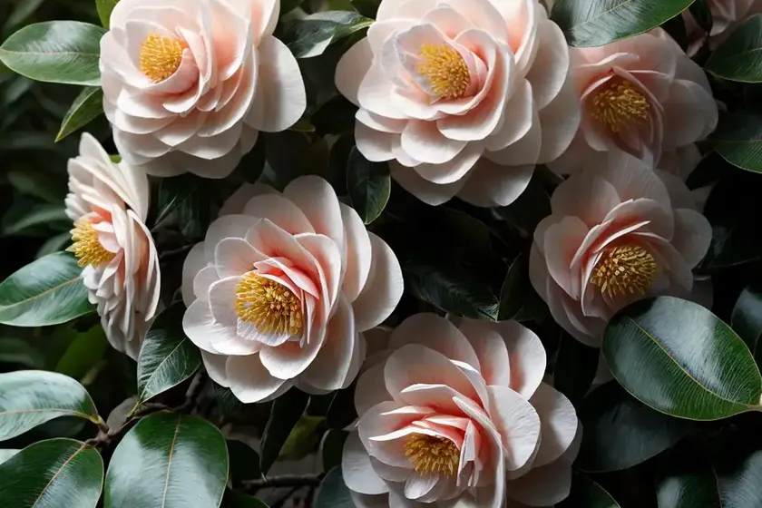 Camellia japonica ‘carter’s sunburnt’) — photo 3