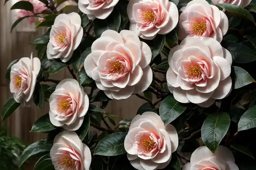 Camellia japonica ‘drama girl’) — photo 2