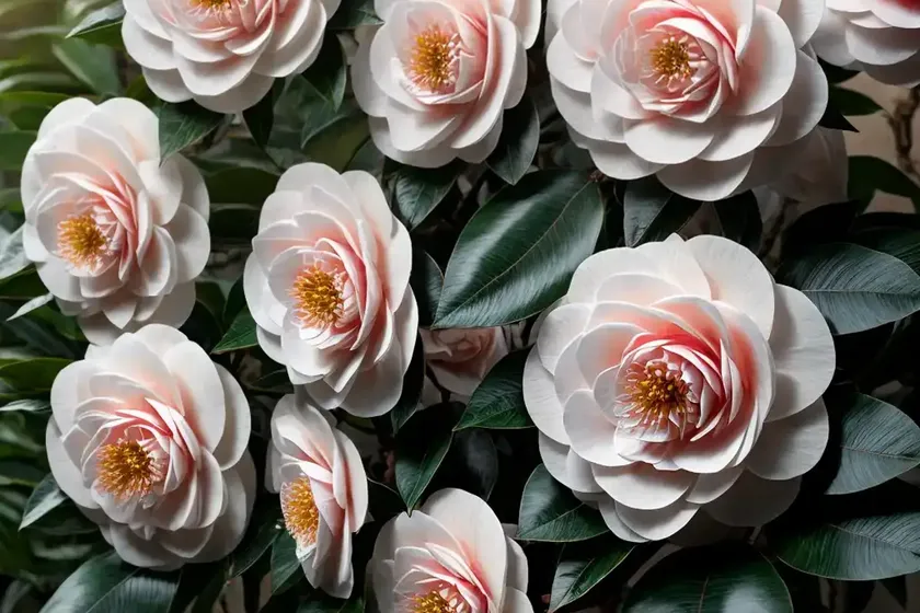 Camellia japonica ‘drama girl’) — photo 3