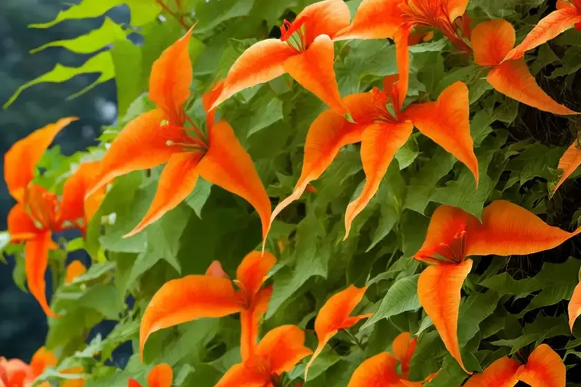 Campsis radicans (trumpet vine) — photo 2
