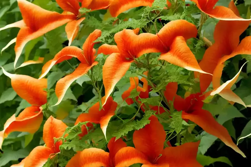 Campsis radicans (trumpet vine) — photo 3