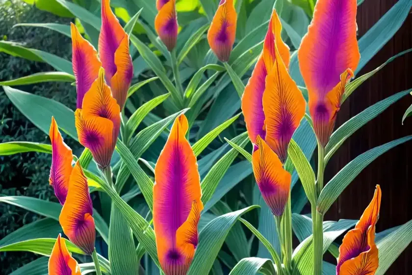 Canna indica ‘purpurea’ (canna lily)