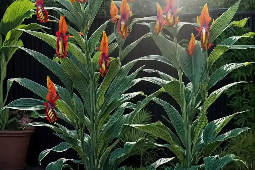 Canna ‘tropicanna black’ (canna lily)