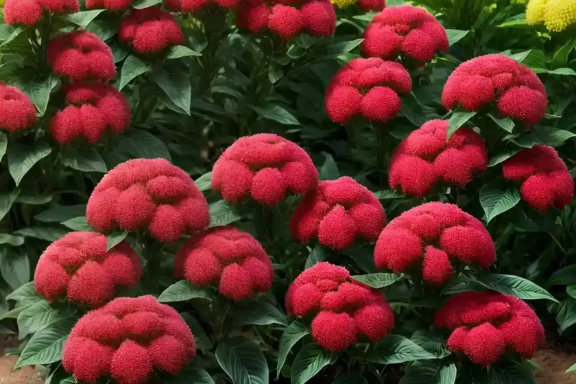 Celosia argentea var. cristata ‘cramer’s lemon lime’ (cockscomb) — photo 2