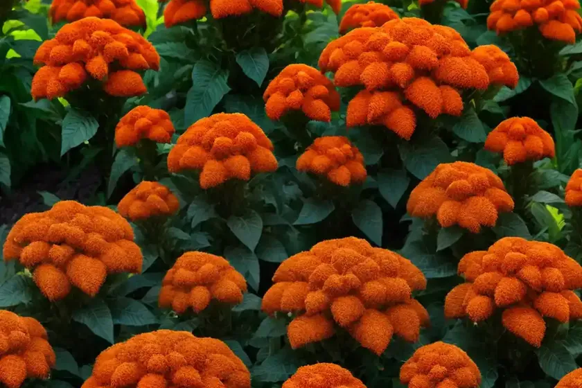Celosia argentea var. cristata ‘orange queen improved’ (cockscomb) — photo 3