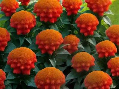 Celosia Argentea Var. Cristata ‘Orange Queen Improved’ (Cockscomb)