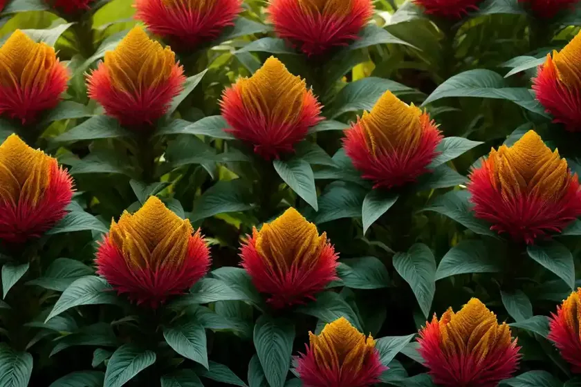 Celosia argentea var. cristata (plumosa group) ‘flamma orange’) — photo 2