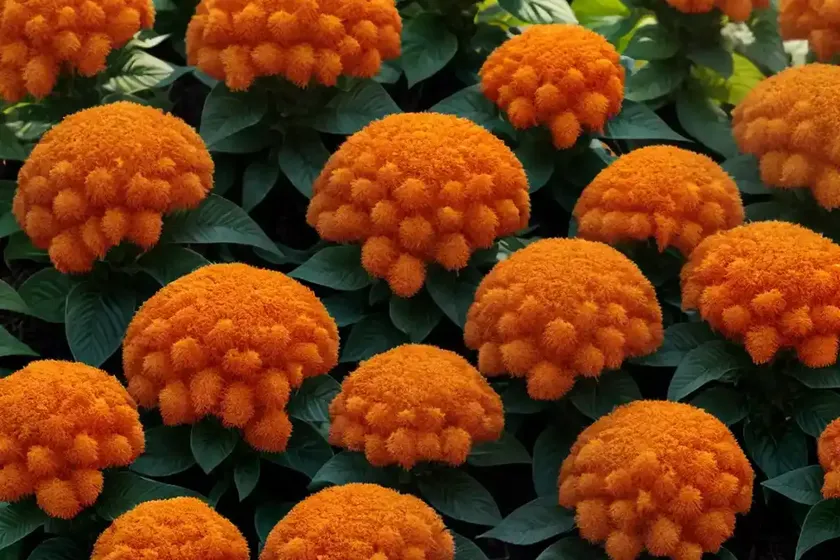 Celosia argentea var. cristata (plumosa group) ‘flamma orange’) — photo 3