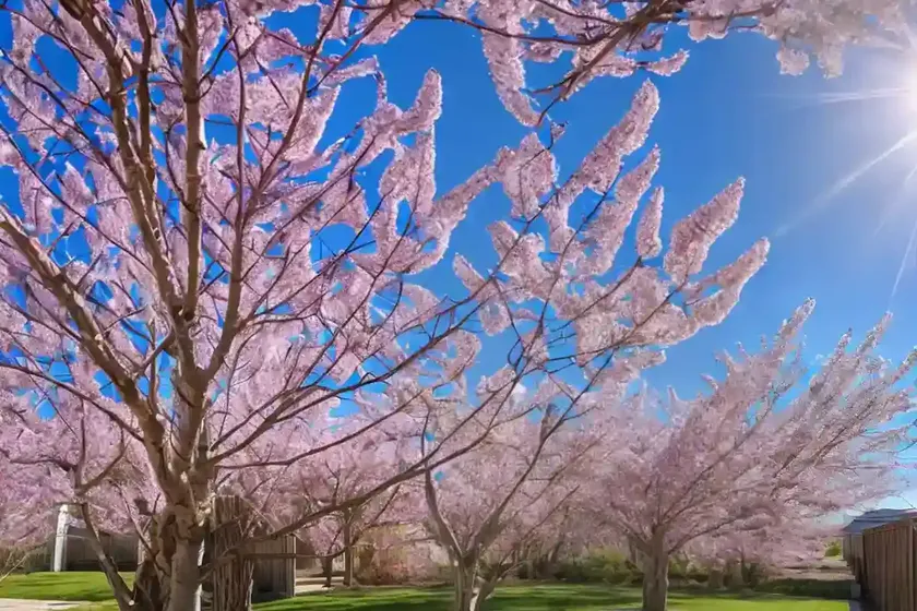 Cercis canadensis the rising sun (eastern redbud) — photo 2