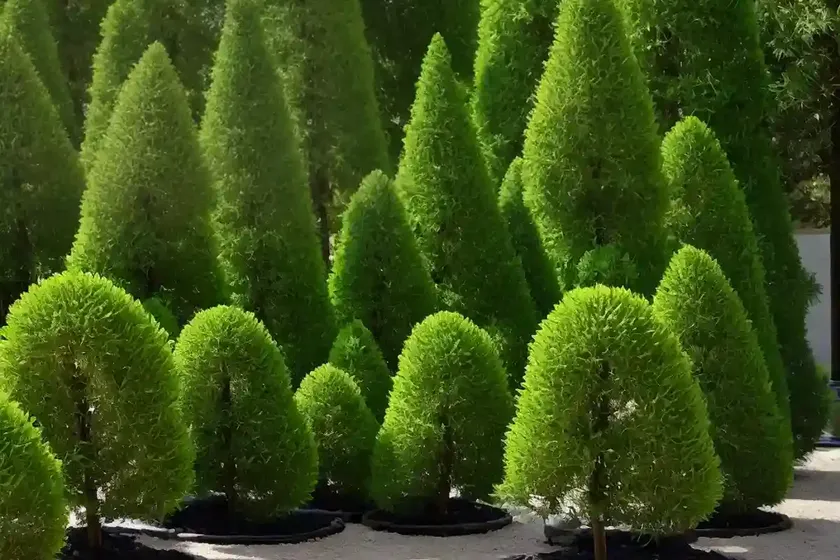 Chamaecyparis pisifera ‘filifera aurea’ (sawara cypress) — photo 3