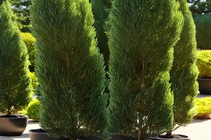Chamaecyparis pisifera ‘filifera aurea’ (sawara cypress)
