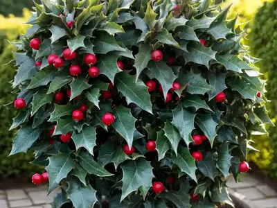 Chinese Holly (Ilex Cornuta ‘Dwarf Burford’)
