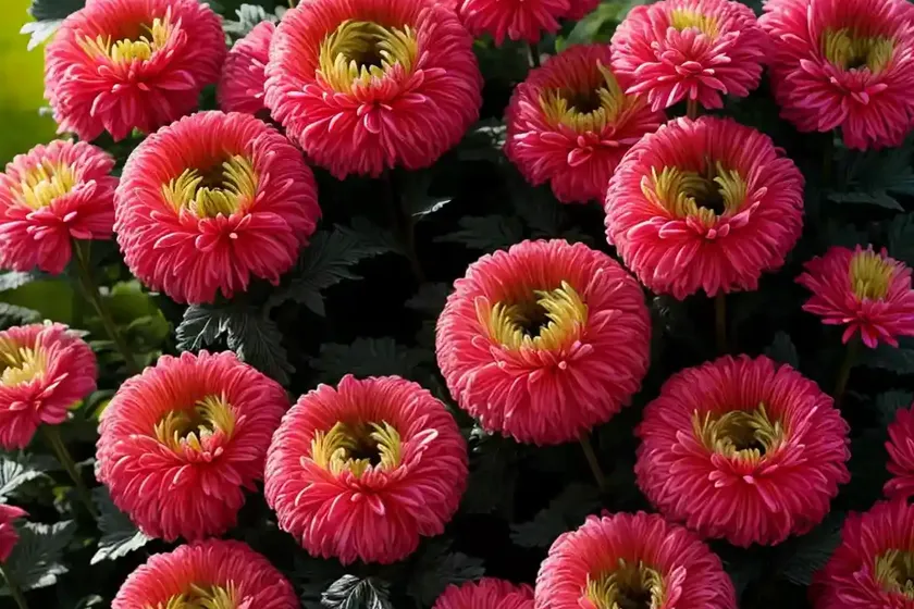 Chrysanthemum ‘ruby mound’) — photo 2