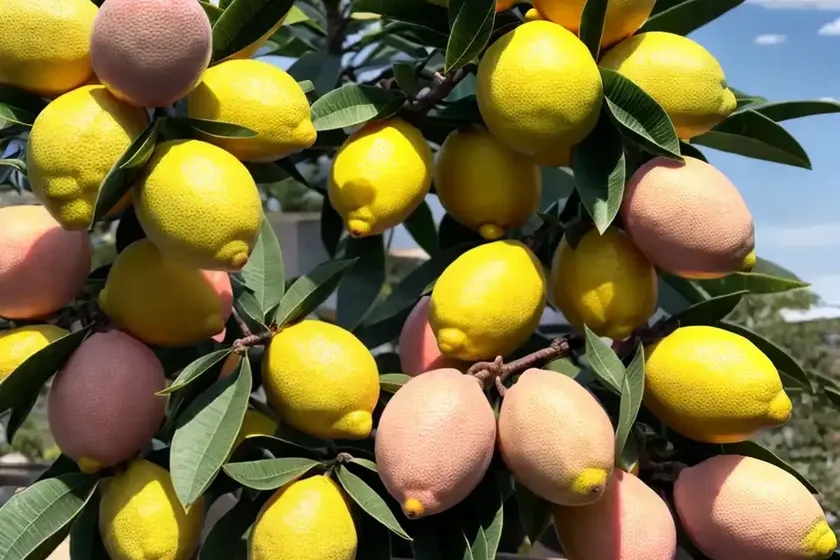Citrus x limon ‘eureka pink variegated’ (lemon) — photo 2