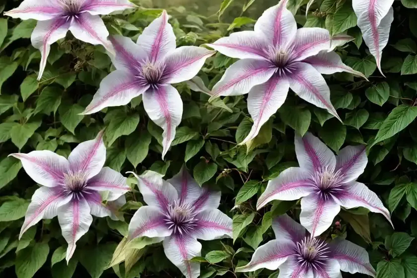 Clematis (Clematis ‘General Sikorski’)