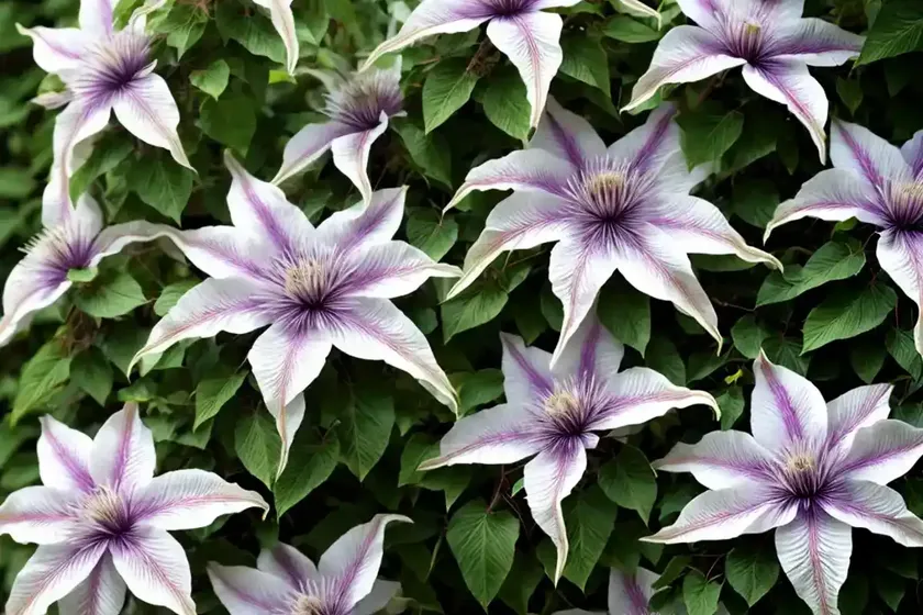 Clematis Franziska Maria (Early Large-Flowered Clematis)