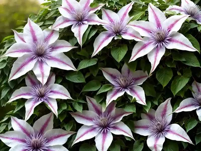 Clematis ‘Polish Spirit’ (Late Large-Flowered Clematis)