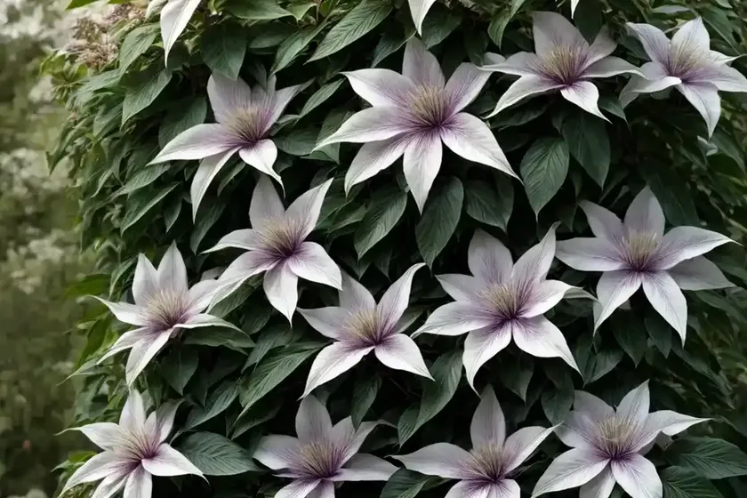 Clematis x cartmanii ‘avalanche’ (evergreen group) — photo 3