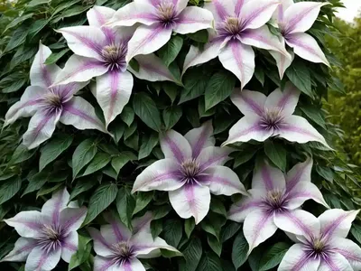 Clematis X Cartmanii ‘Avalanche’ (Evergreen Group)