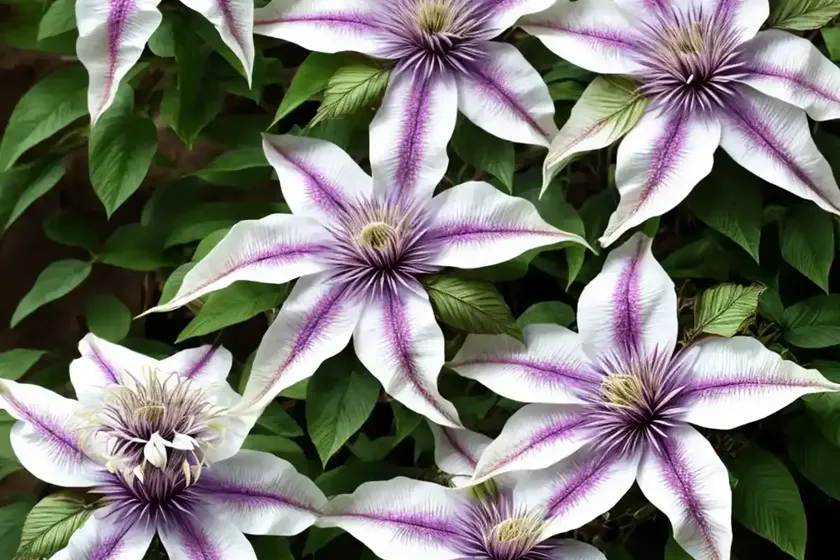 Clematis x triternata ‘rubromarginata’) — photo 2