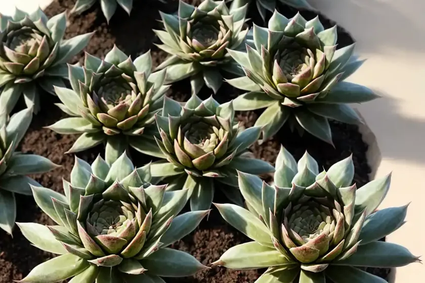 Cobweb houseleek (sempervivum arachnoideum) — photo 3