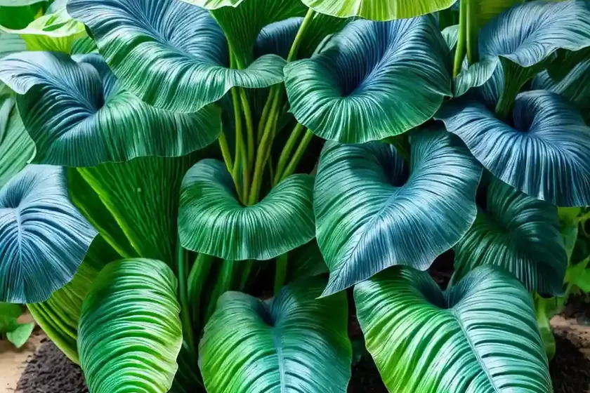 Colocasia esculenta ‘blue hawaii’ (taro) — photo 2