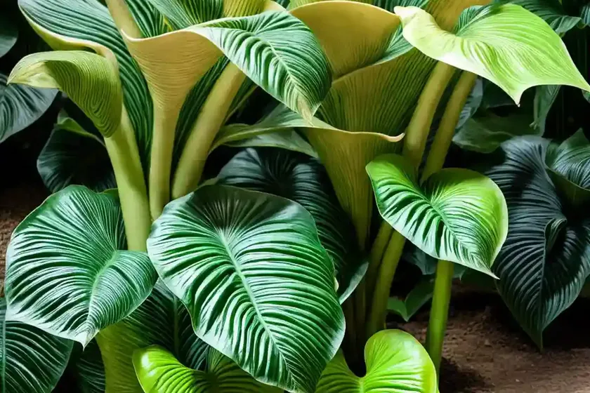 Colocasia esculenta ‘hawaiian punch’ (taro) — photo 2