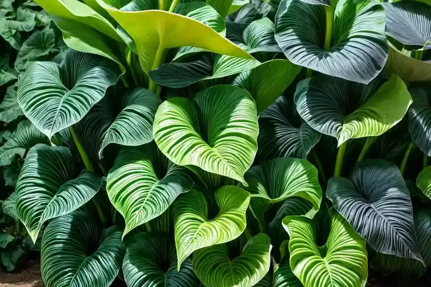 Colocasia esculenta ‘hawaiian punch’ (taro) — photo 3