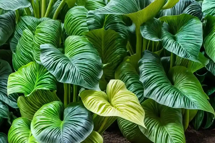 Colocasia esculenta ‘hawaiian punch’ (taro)