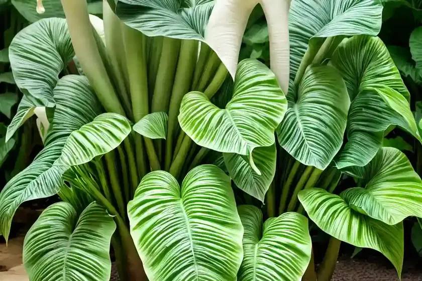 Colocasia esculenta ‘white lava’ (taro) — photo 2