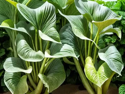 Colocasia Esculenta ‘White Lava’ (Taro)