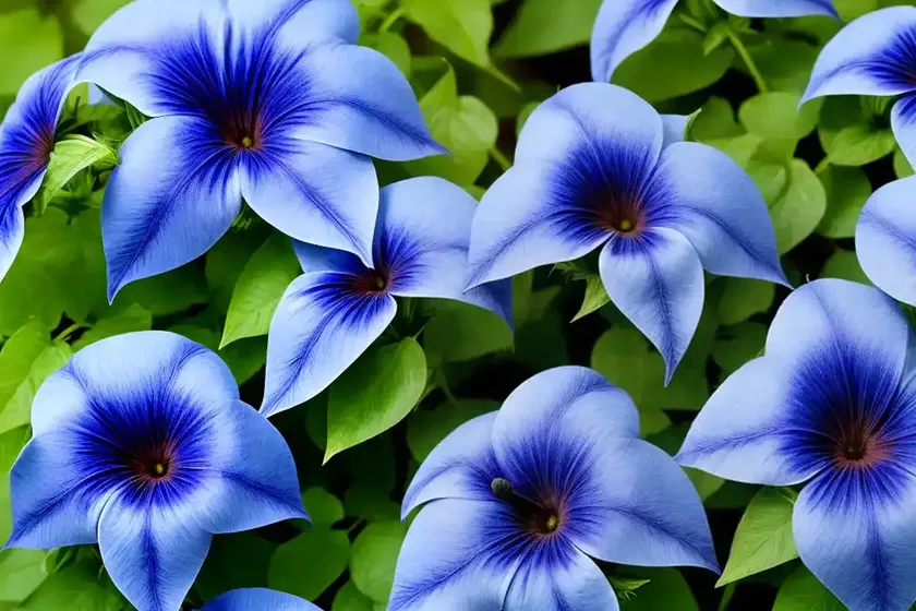 Convolvulus tricolor ‘blue ensign’ (dwarf morning glory) — photo 2