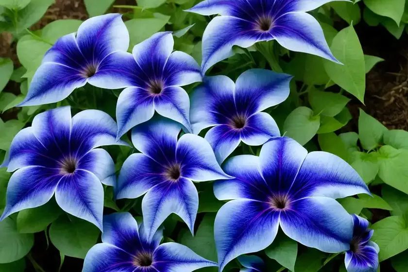 Convolvulus tricolor ‘blue ensign’ (dwarf morning glory) — photo 3