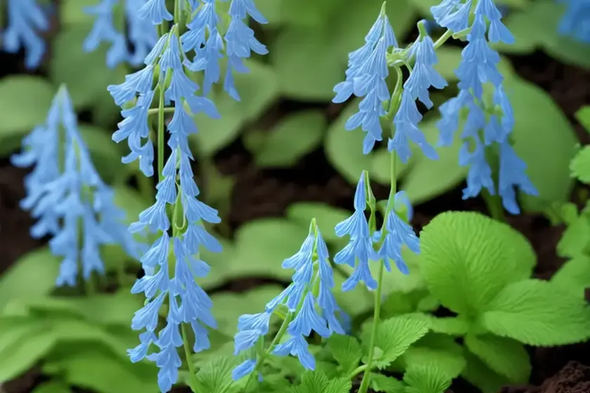 Corydalis flexuosa ‘porcelain blue’ (fumewort) — photo 2