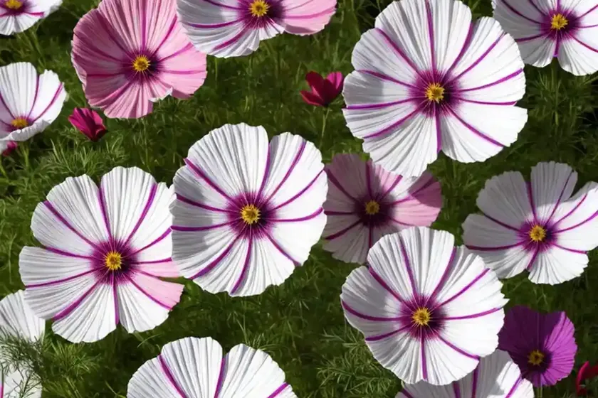 Cosmos bipinnatus ‘cosimo purple red-white’) — photo 2