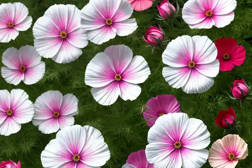 Cosmos Bipinnatus ‘Double Click Bicolor Rose’) — photo 2