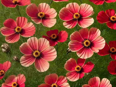 Cosmos Sulphureus ‘Cosmic Red’)