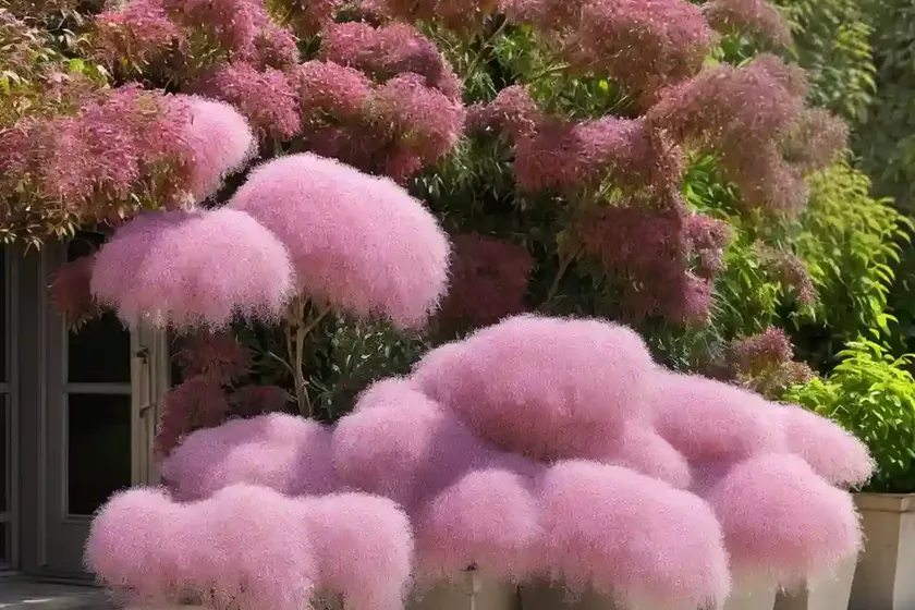Cotinus coggygria ‘young lady’ (smokebush) — photo 3