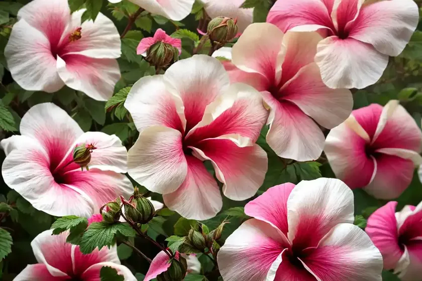 Cotton rose (hibiscus mutabilis)