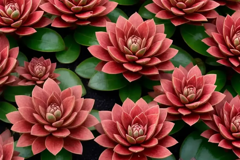 Crassula capitella ‘red pagoda’) — photo 2