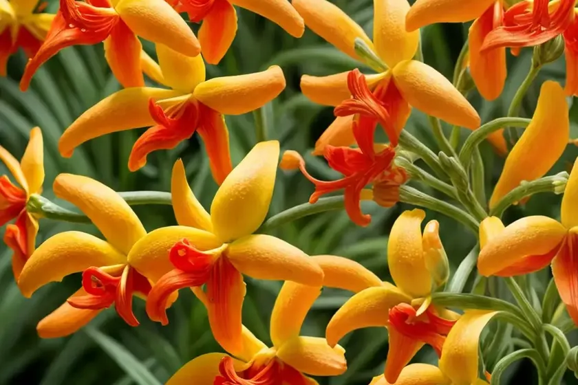 Crocosmia x crocosmiiflora ‘carmin brilliant’)