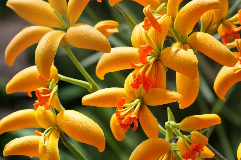 Crocosmia x crocosmiiflora ‘honey angels’)