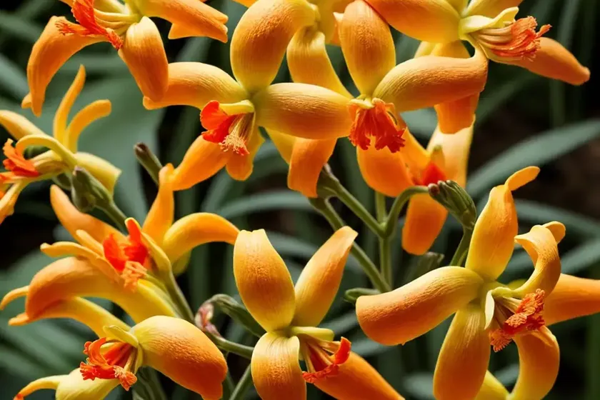 Crocosmia x crocosmiiflora ‘meteore’)