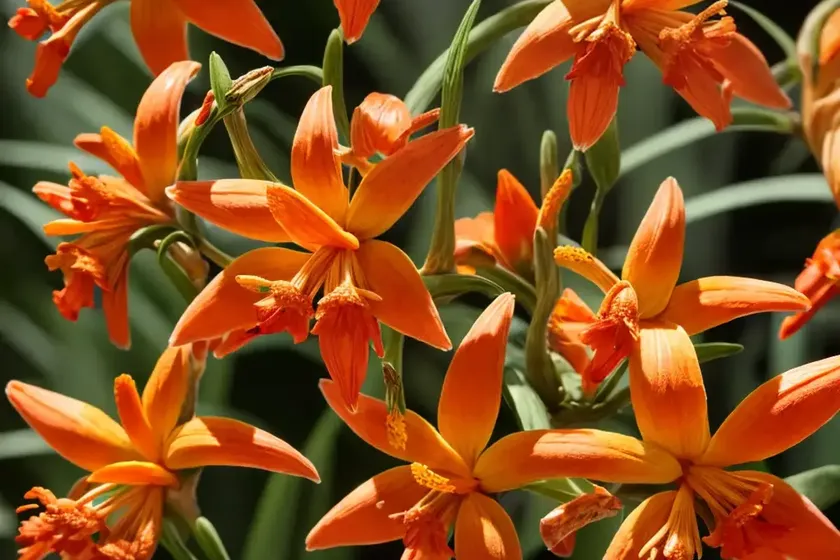 Crocosmia x crocosmiiflora ‘star of the east’ (montbretia) — photo 2