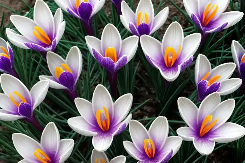 Crocus chrysanthus ‘gipsy girl’ (snow crocus)