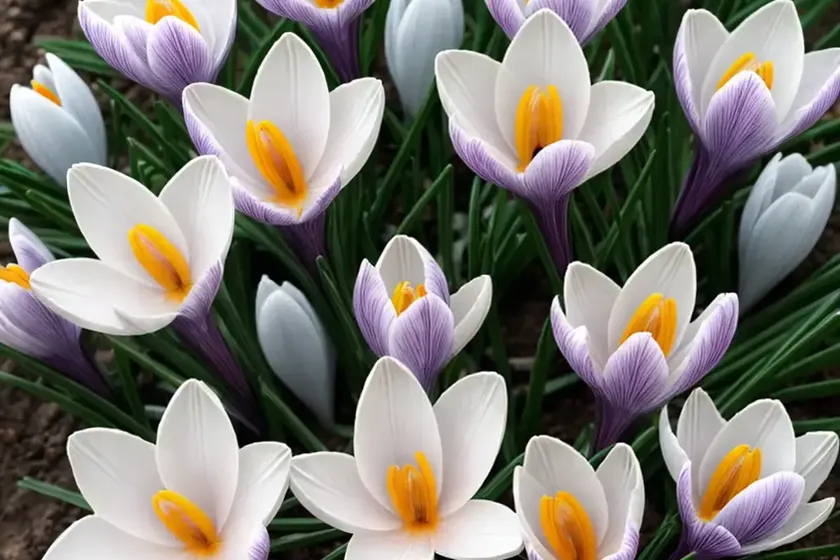 Crocus chrysanthus ‘prins claus’ (snow crocus) — photo 2
