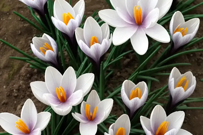 Crocus chrysanthus ‘prins claus’ (snow crocus) — photo 3