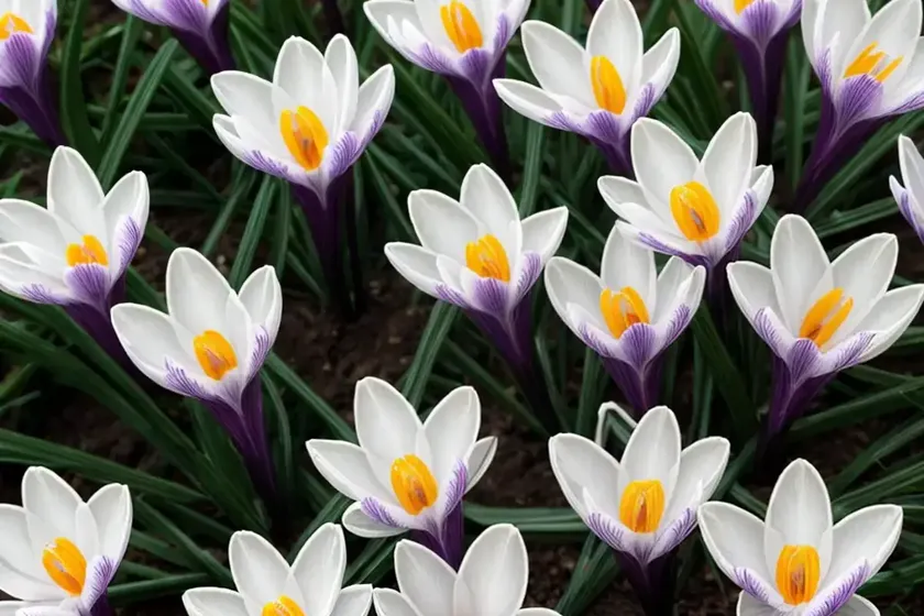Crocus chrysanthus ‘prins claus’ (snow crocus)