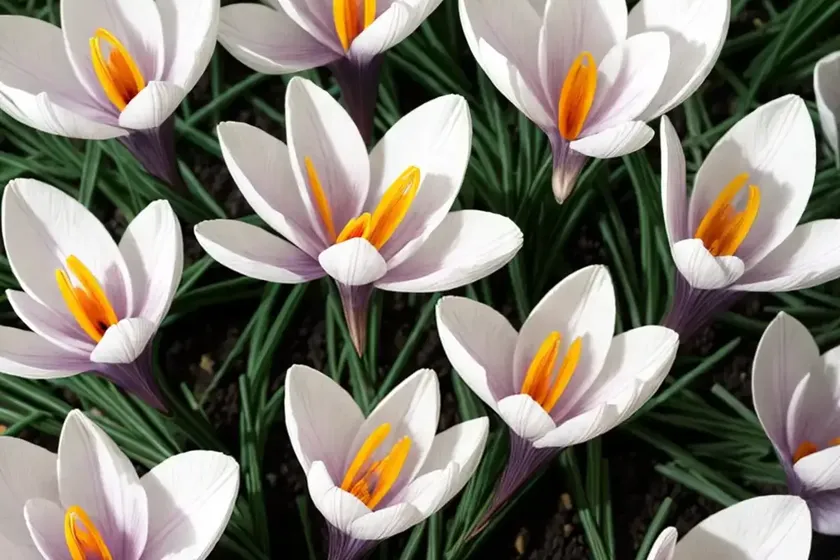 Crocus chrysanthus ‘zwanenburg bronze’ (snow crocus)