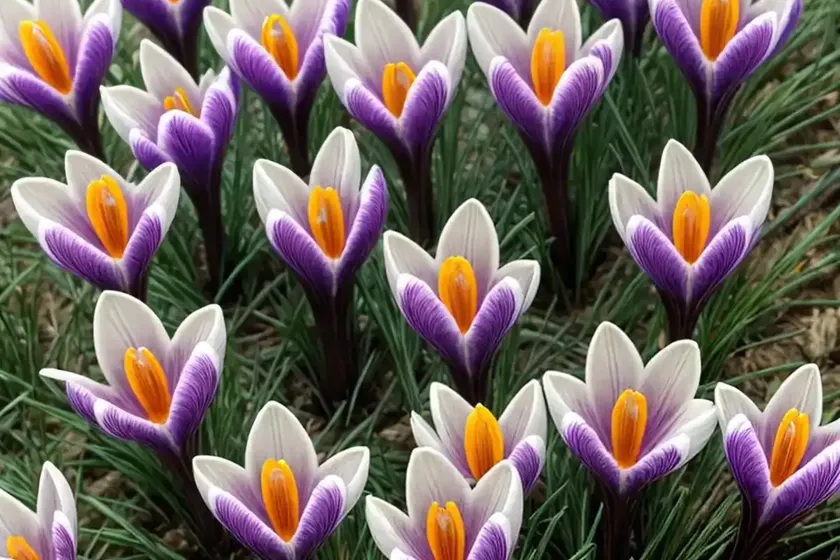 Crocus olivieri subsp. balansae ‘orange monarch’) — photo 2